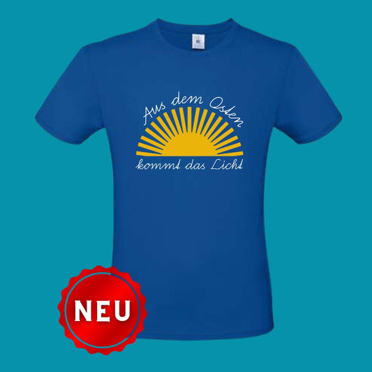 T-Shirt "Aus dem Osten kommt das Licht" - königsblau - Uwe Steimle