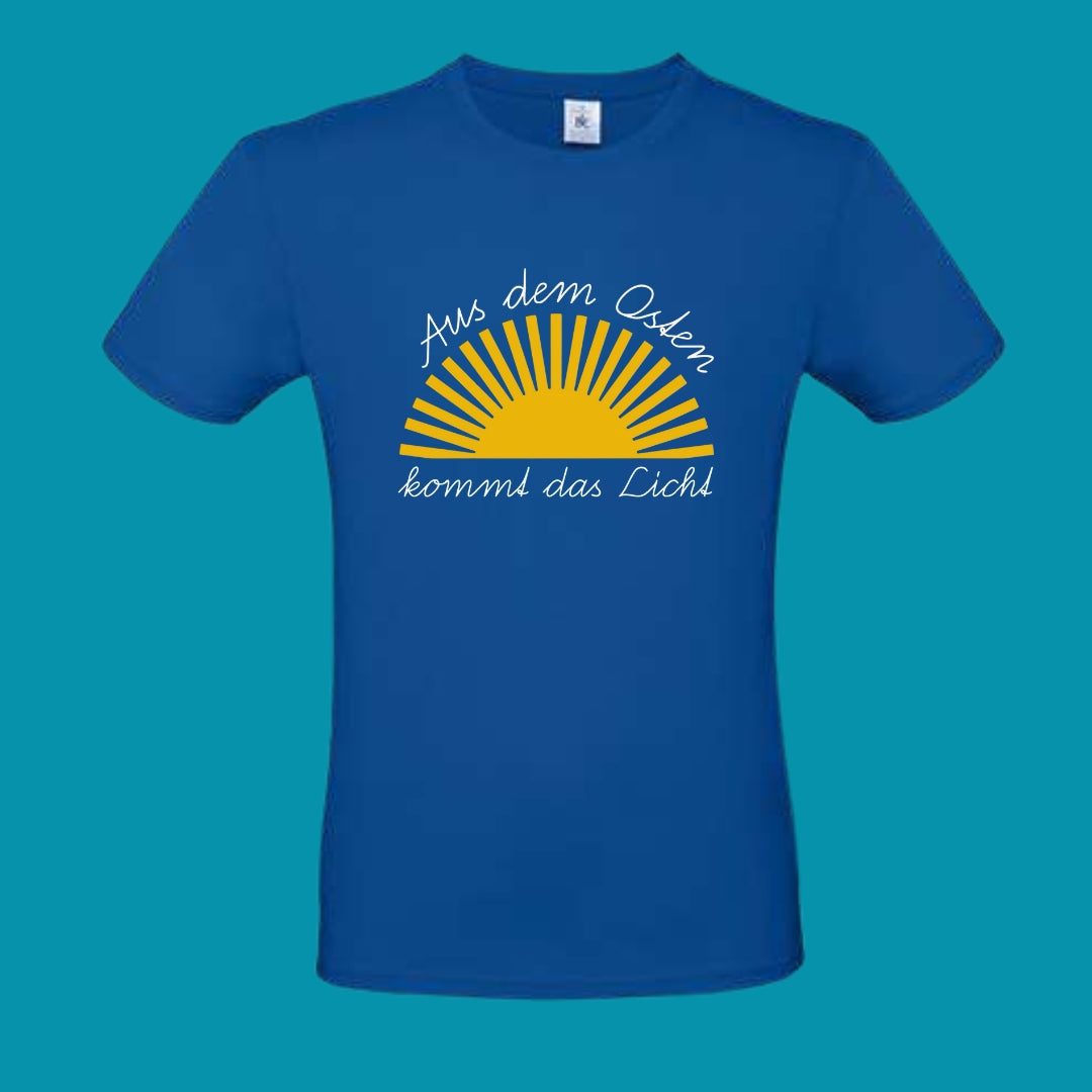 T-Shirt "Aus dem Osten kommt das Licht" - königsblau - HERREN