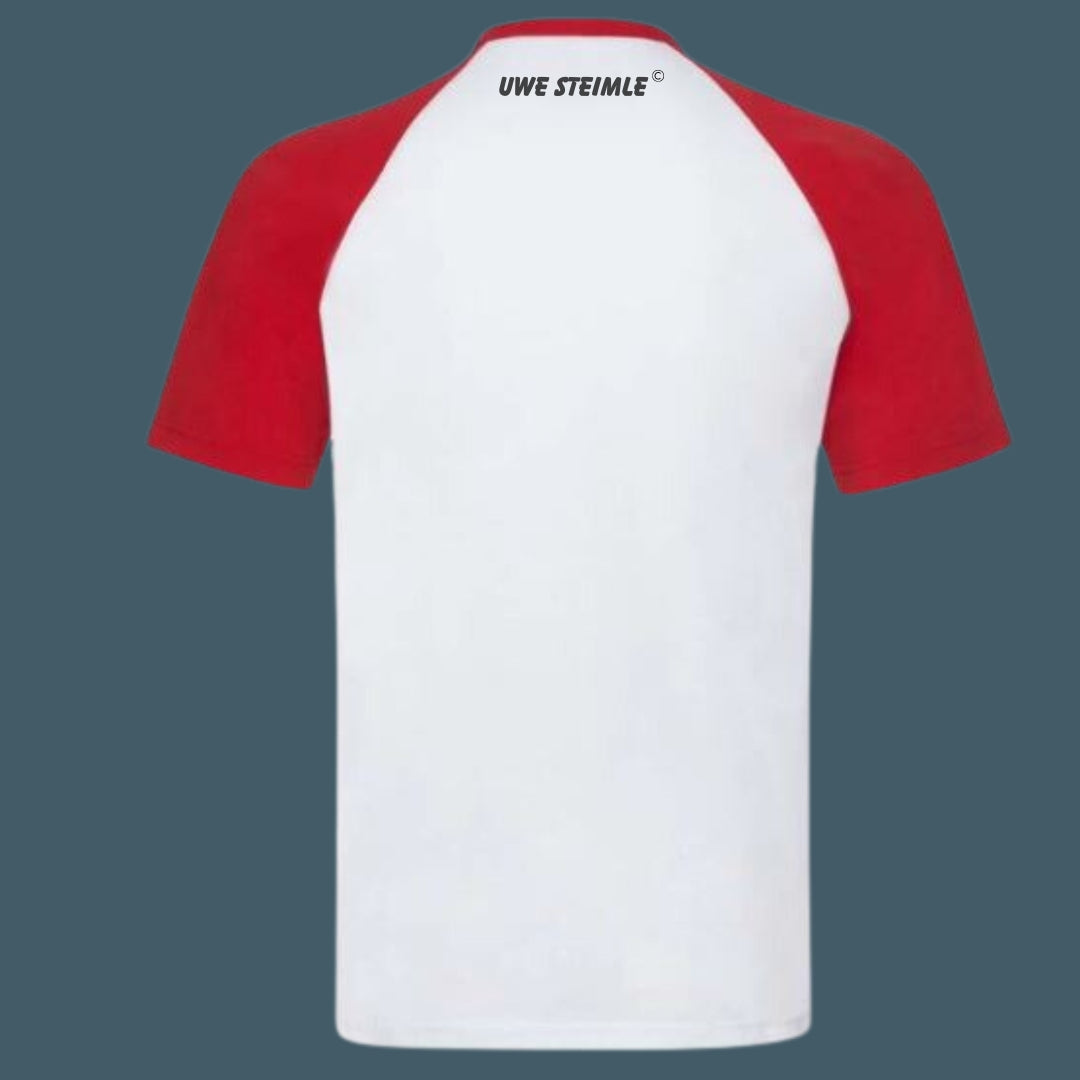 T-Shirt "Kraft durch Freunde" Weiß/Rot Uwe Steimle