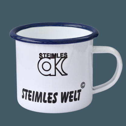 Emaille-Tasse "Friedenshetzer" Uwe Steimle