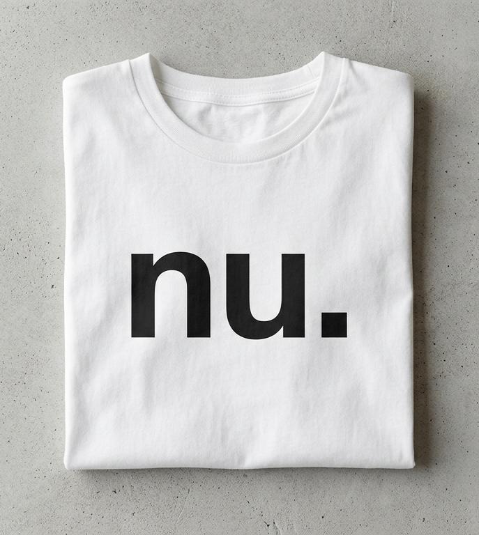 T-Shirt "nu Punkt" Weiß/Schwarz