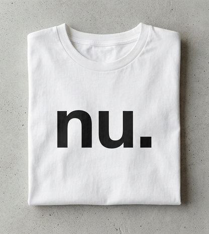 T-Shirt "nu Punkt" Weiß/Schwarz