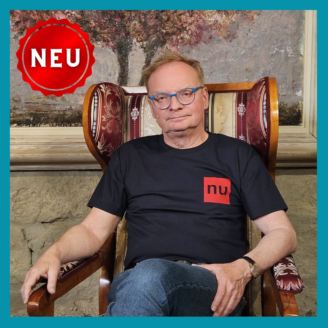 T-Shirt "nu" deep-navy/Rot - Uwe Steimle