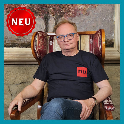 T-Shirt "nu" deep-navy/Rot - Uwe Steimle