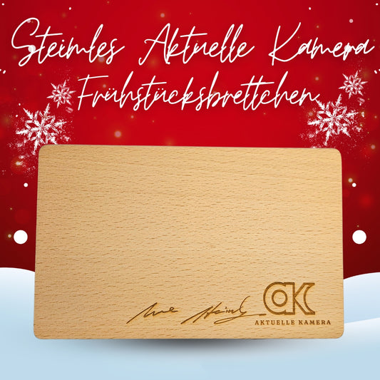 Uwe Steimles Aktuelle Kamera "Frühstücksbrettchen" - Edition 100 - nummeriert mit Autogramm