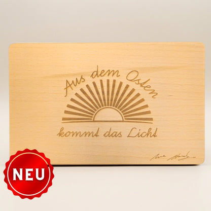 Uwe Steimles "Aus dem Osten kommt das Licht" Frühstücksbrettchen - mit Autogramm