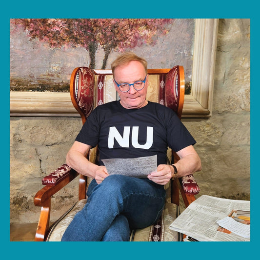 T-Shirt "NU" deep-navy/Weiß - Uwe Steimle