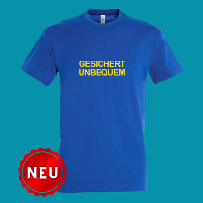 Uwe Steimle T-Shirt / Premium - GESICHERT UNBEQUEM - BLAU/GELB