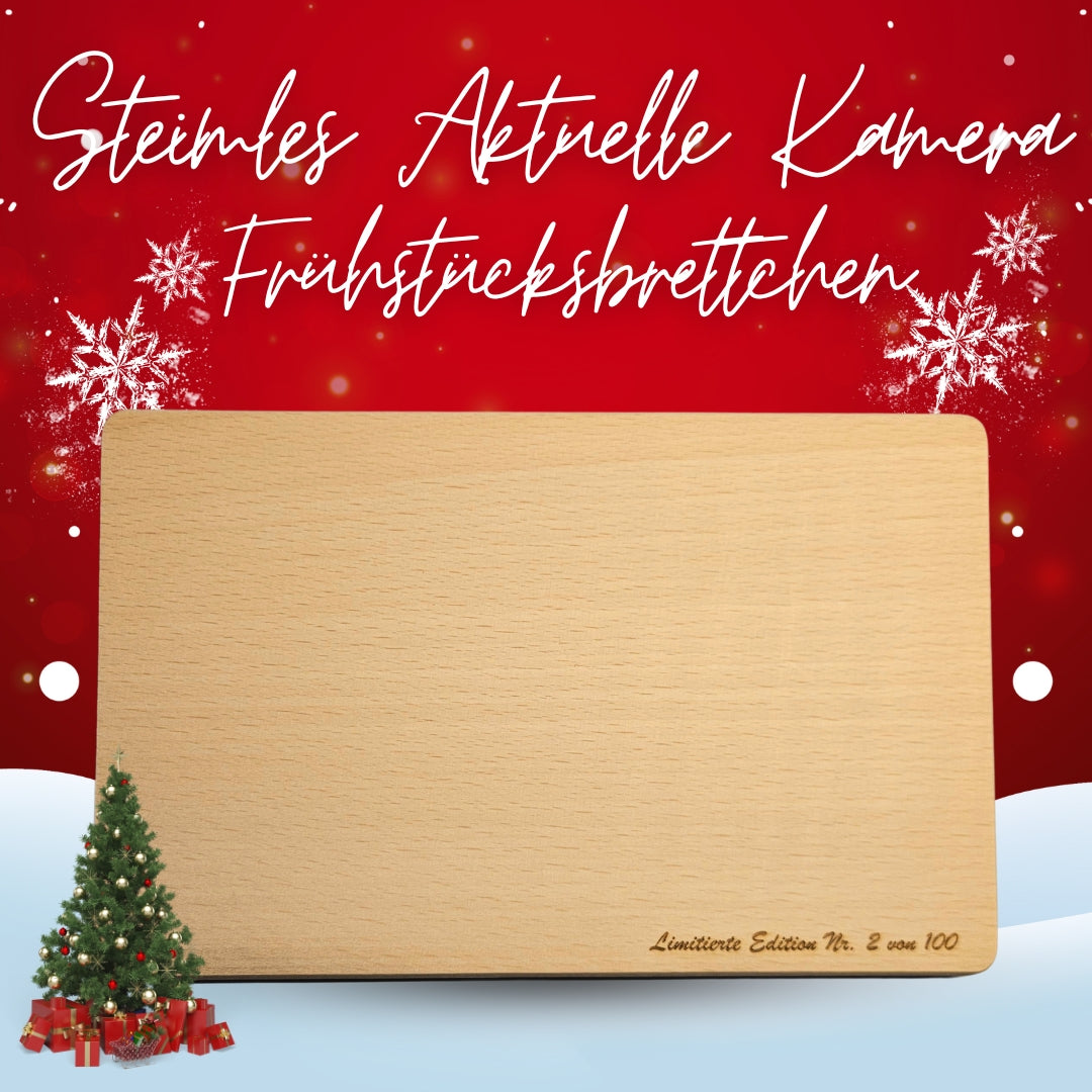 Uwe Steimles Aktuelle Kamera "Frühstücksbrettchen" - Edition 100 - nummeriert mit Autogramm