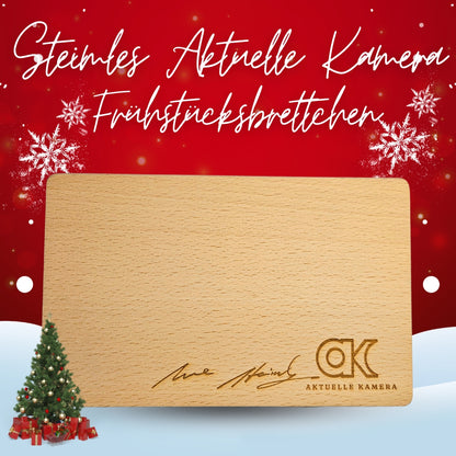 Uwe Steimles Aktuelle Kamera "Frühstücksbrettchen" - Edition 100 - nummeriert mit Autogramm