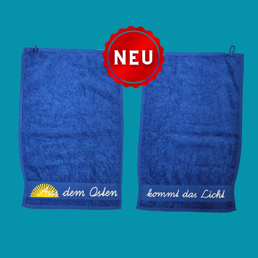Gästehandtuch - Aus dem Osten kommt das Licht - 30 x 50 cm - Uwe Steimle
