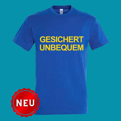 T-Shirt/Premium - GESICHERT UNBEQUEM - BLAU/GELB