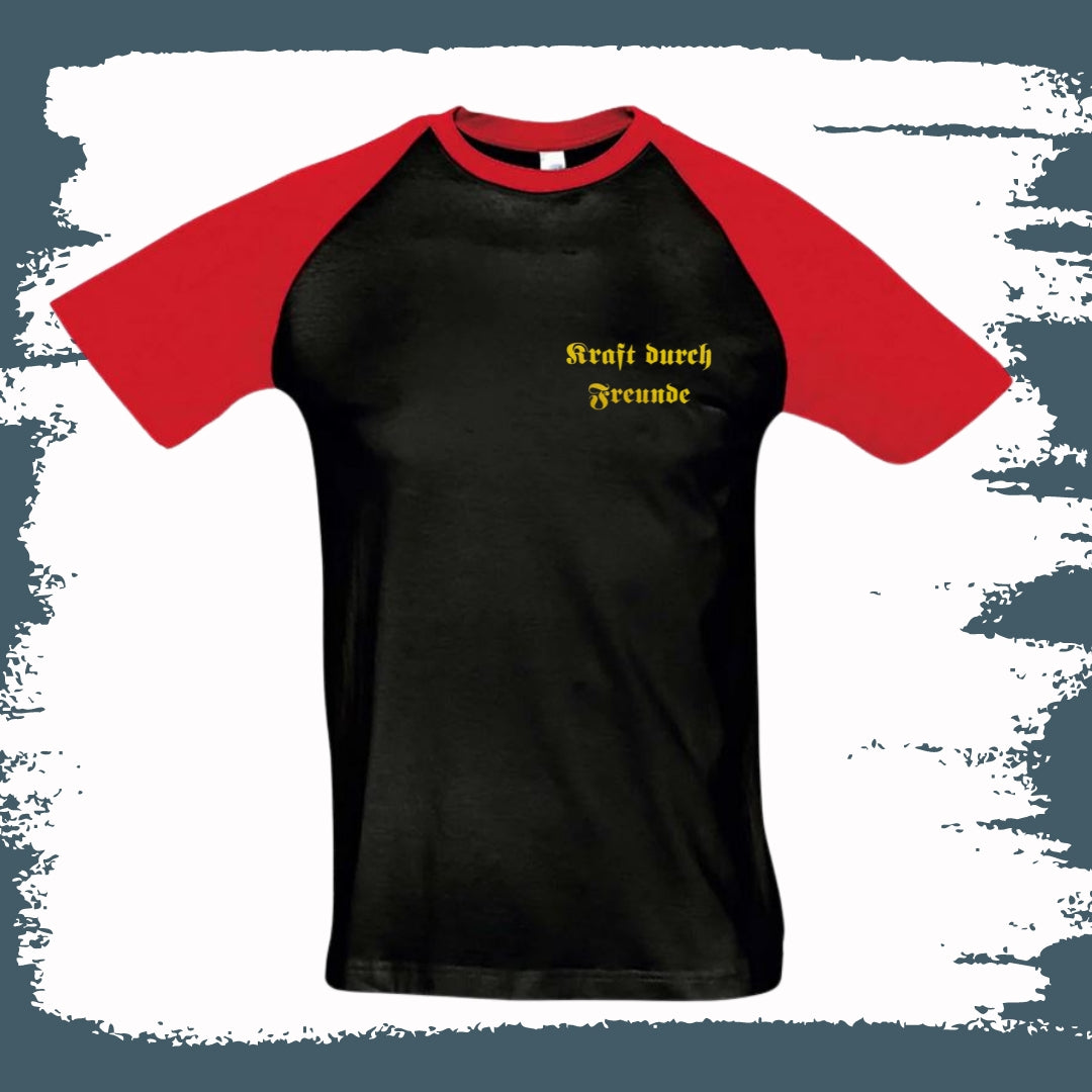 T-Shirt "Kraft durch Freunde" Schwarz/Rot - Uwe Steimle