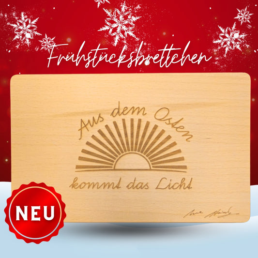 Uwe Steimles "Aus dem Osten kommt das Licht" Frühstücksbrettchen - mit Autogramm