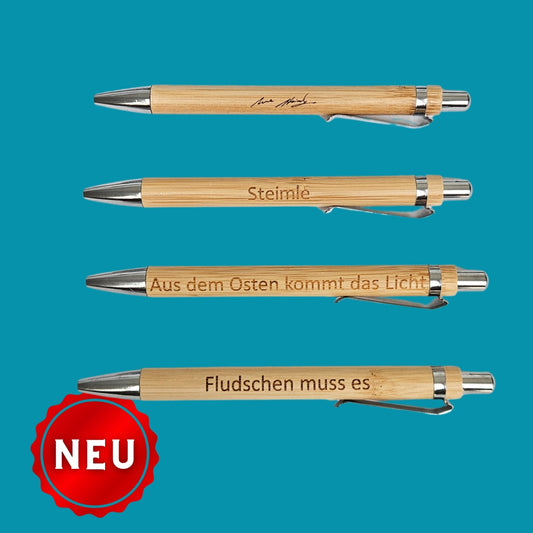 Der Steimle-Schreiber: Aus echtem Bambus! - 4 Motive - Uwe Steimle