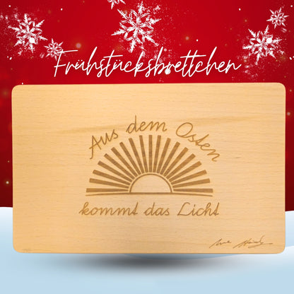 Uwe Steimles "Aus dem Osten kommt das Licht" Frühstücksbrettchen - mit Autogramm