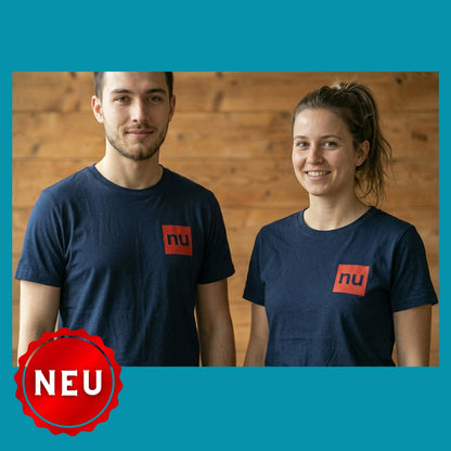 T-Shirt "nu" deep-navy/Rot - Uwe Steimle