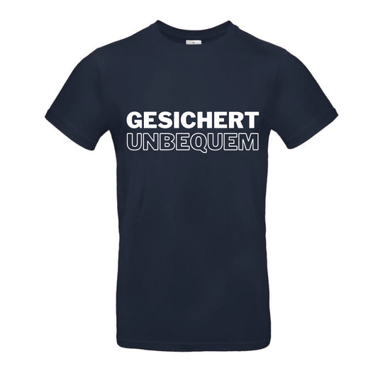 T-Shirt "GESICHERT UNBEQUEM" - NavyBlue - Uwe Steimle