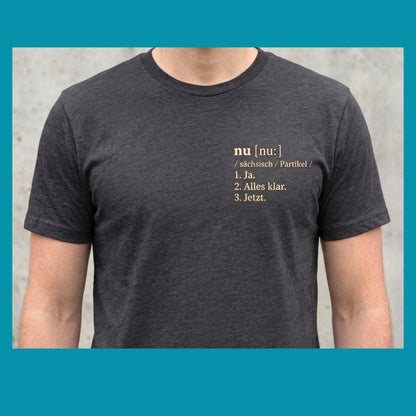 T-Shirt „nu“ – Das Lexikon-Niggi - Dunkelgrau/beige
